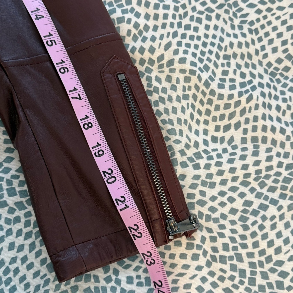 Danier Women's Red Leather Jacket size M - Picture 13 of 16